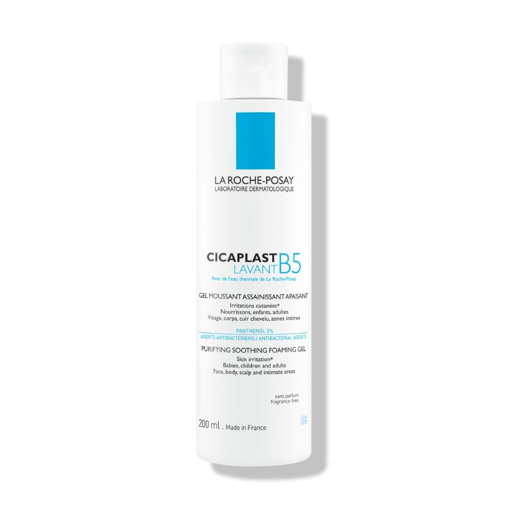 LA ROCHE-POSAY CICAPLAST LAVANT B5 PURIFYING SOOTHING FOAMING GEL 200ml لاروش پوزيه غسول منظف للوجه والجسم
